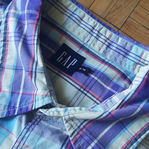 GAP plaid sport shirt size XXL cotton - Picture 2 of 2